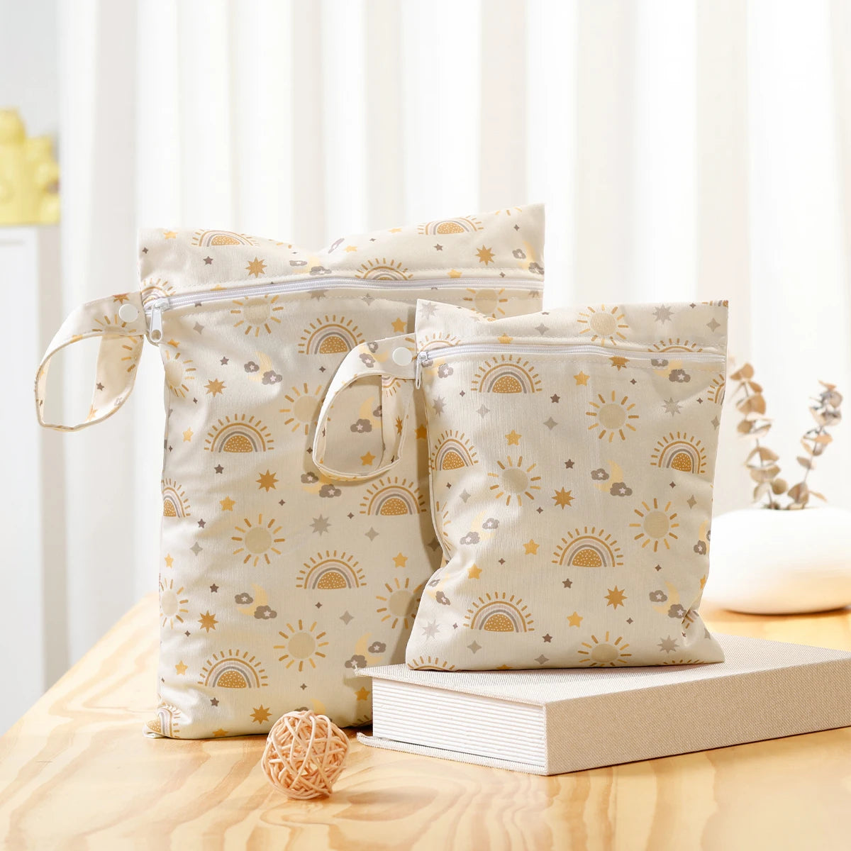Sac à langer pour bébé pour cosmétiques, lingettes et accessoires 2 en 1, comme kit de soins pour bébé