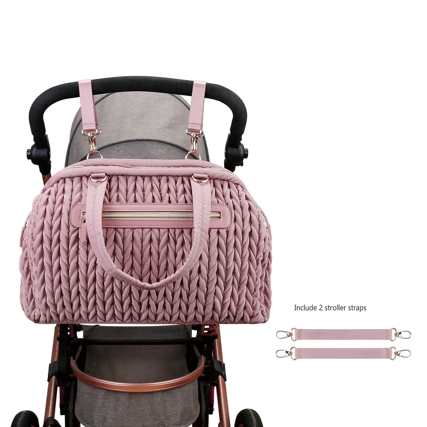 Pink diaper bag