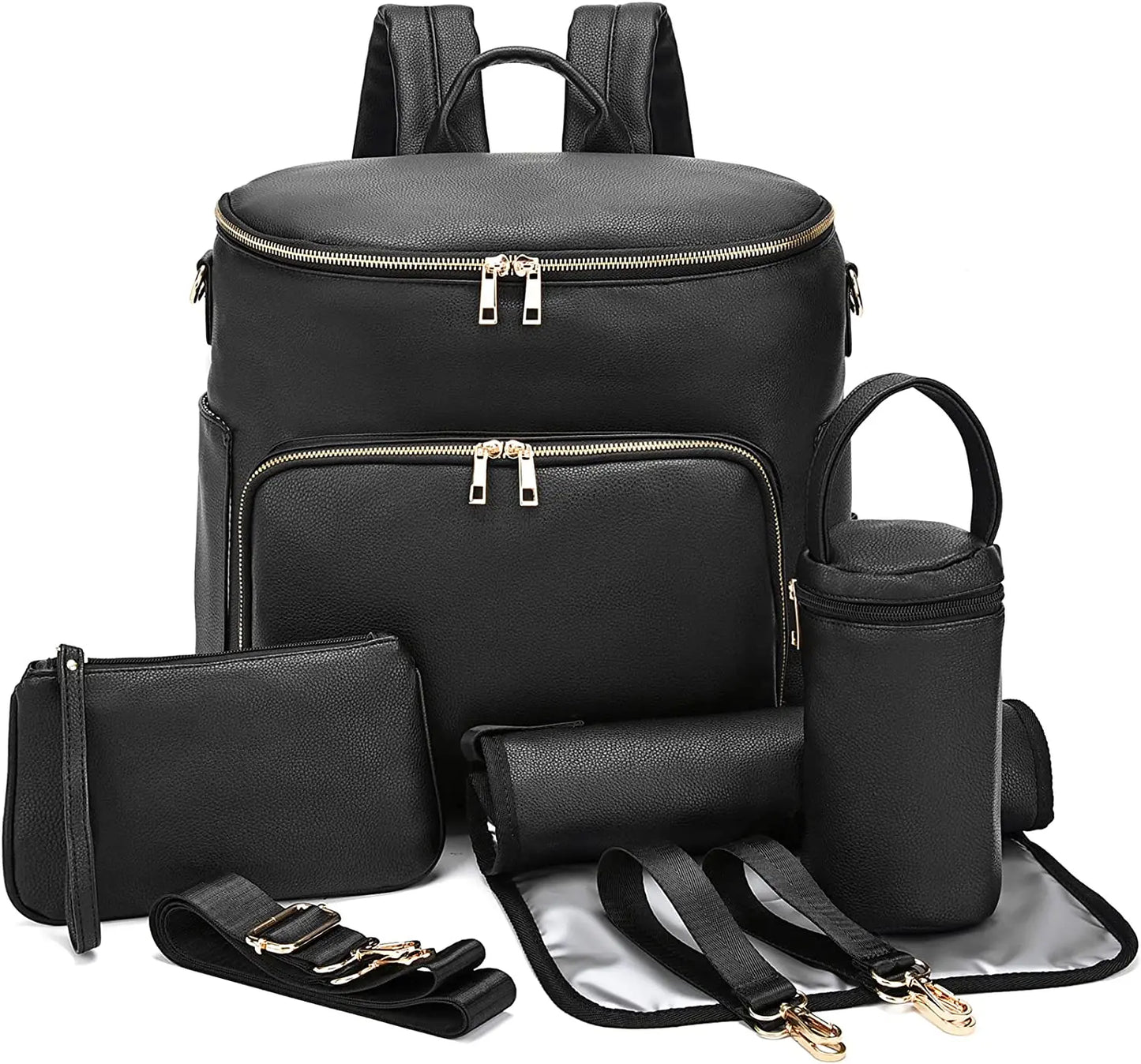 Sac à langer en cuir