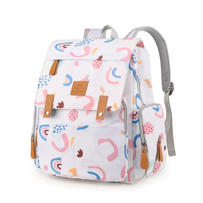 Waterproof backpack diaper bag