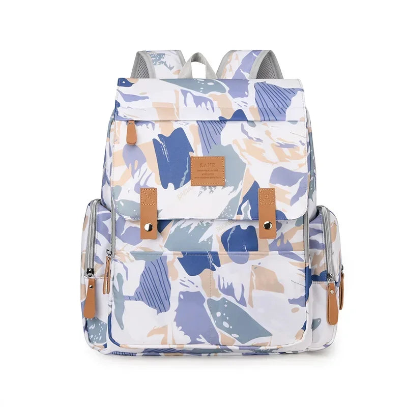 Waterproof backpack diaper bag