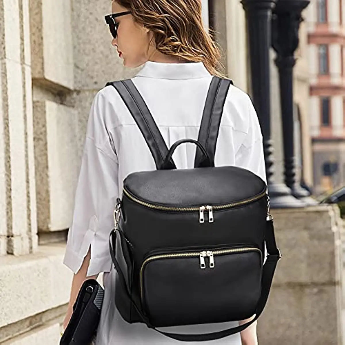 Sac à langer en cuir