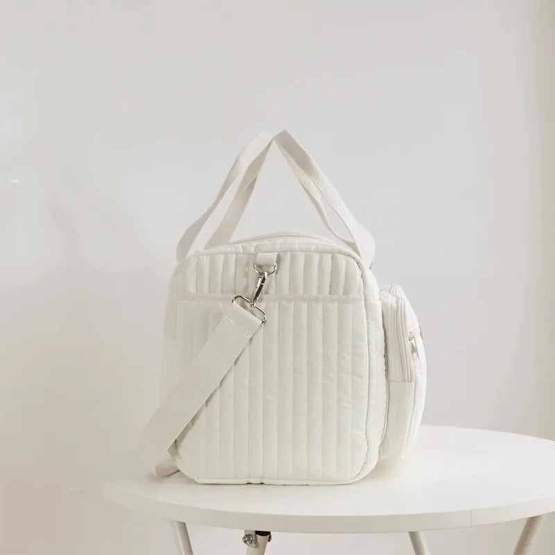 Beige diaper bag