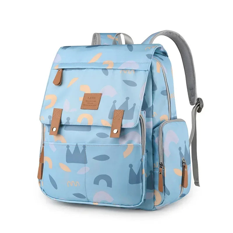 Waterproof backpack diaper bag
