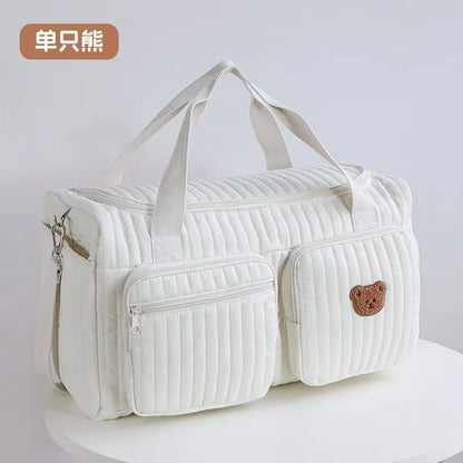 Beige diaper bag