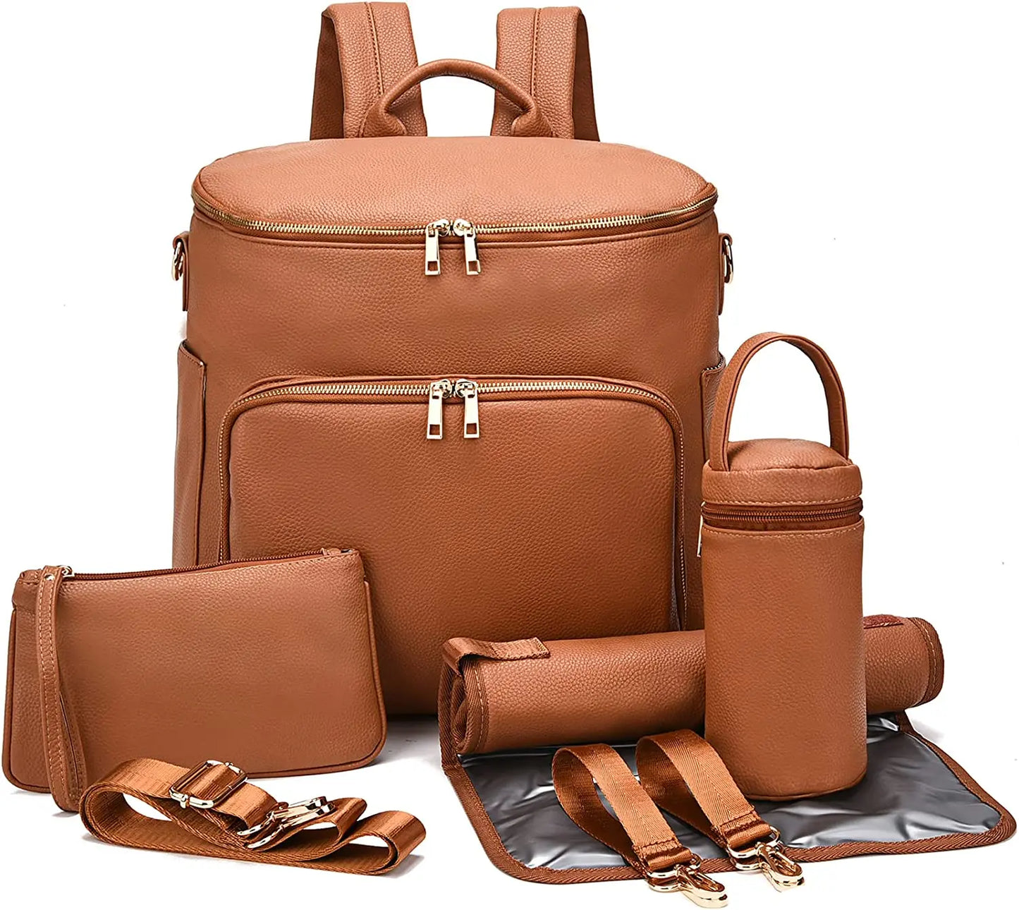 Sac à langer en cuir