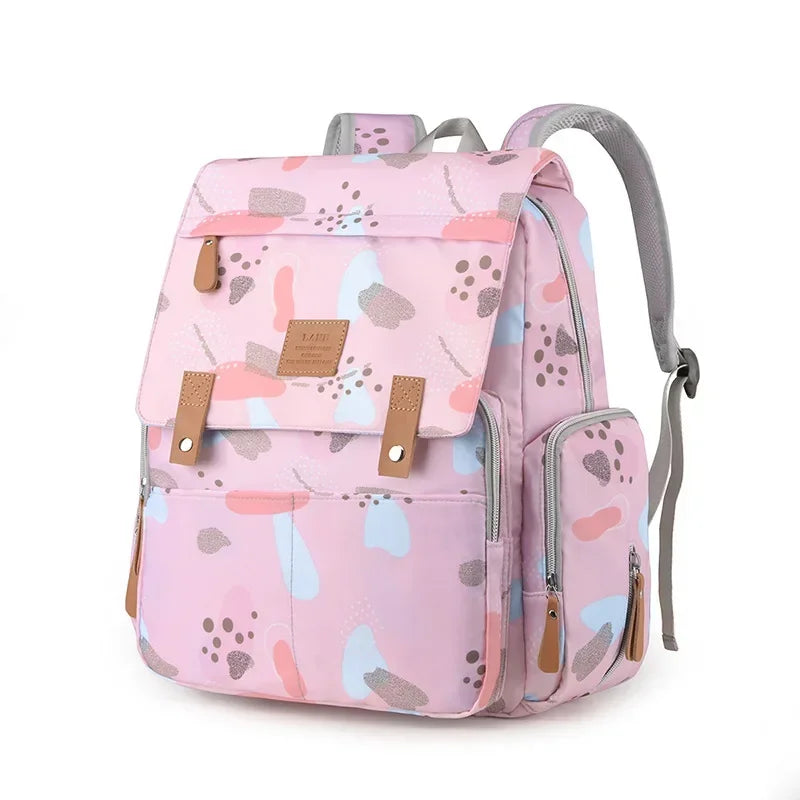 Waterproof backpack diaper bag